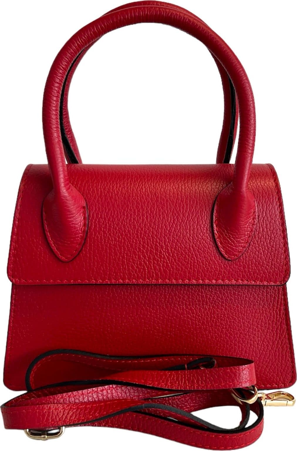 Modarno Borsetta donna trapezio in vera pelle dollaro 21x8x16 cm - 3