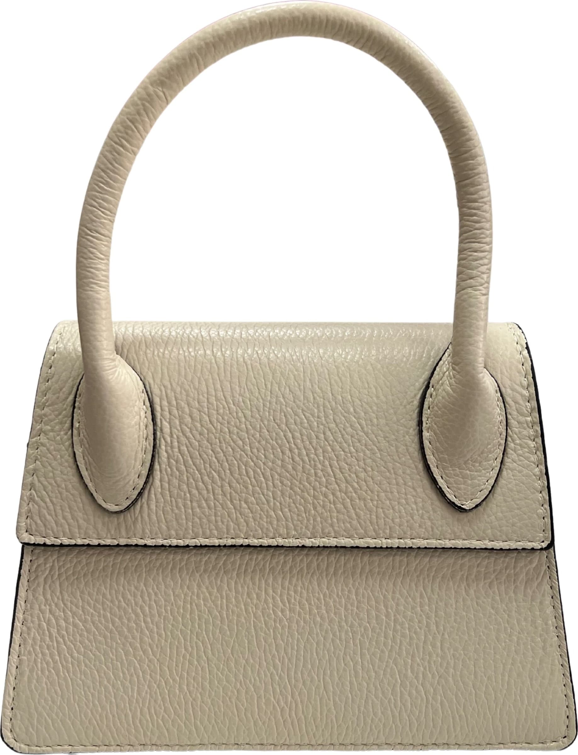 Modarno Borsetta donna trapezio in vera pelle dollaro 21x8x16 cm - 7