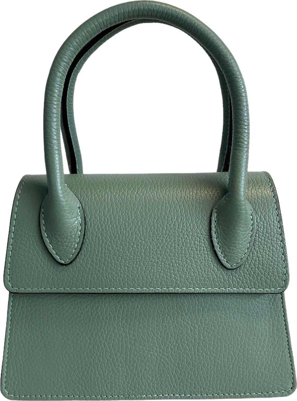 Modarno Borsetta donna trapezio in vera pelle dollaro 21x8x16 cm - 8