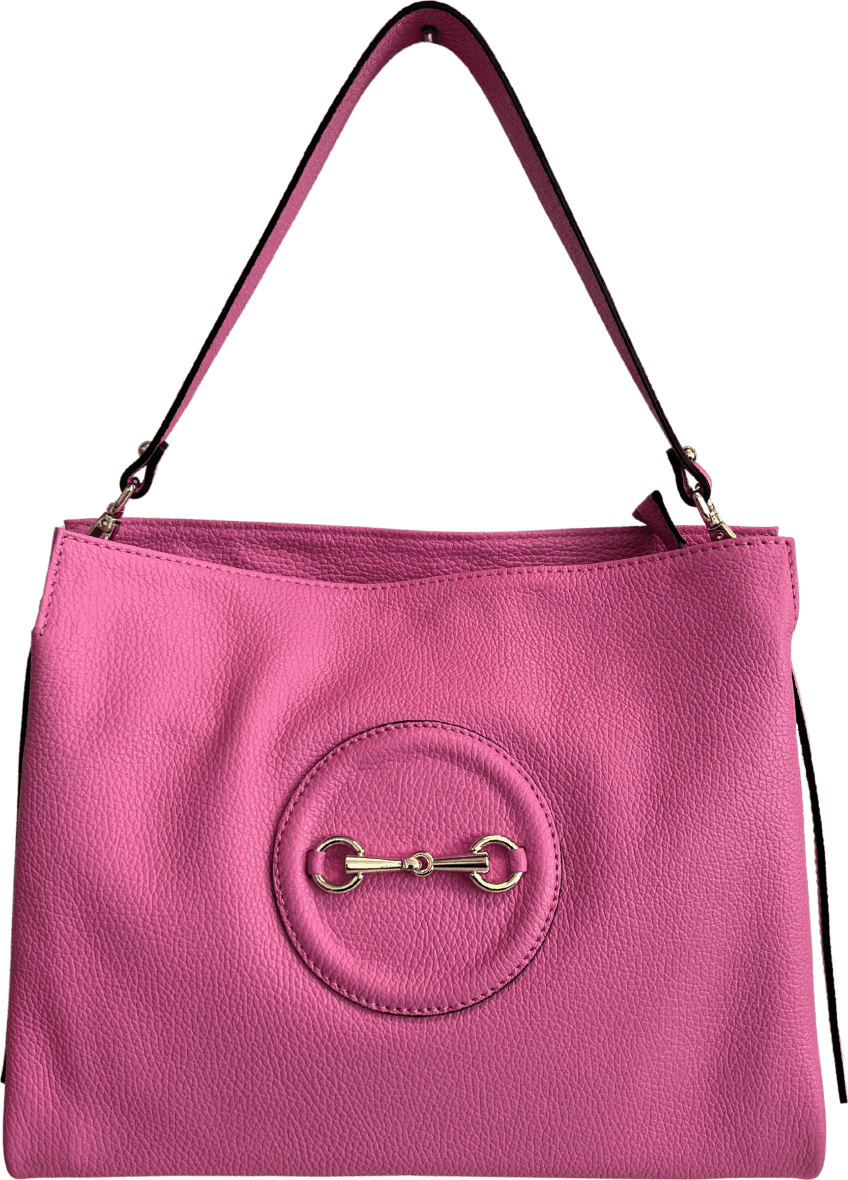 Modarno Borsa donna a tracolla/mano stile Morsetto metallico – Rosa Gomma – rosa