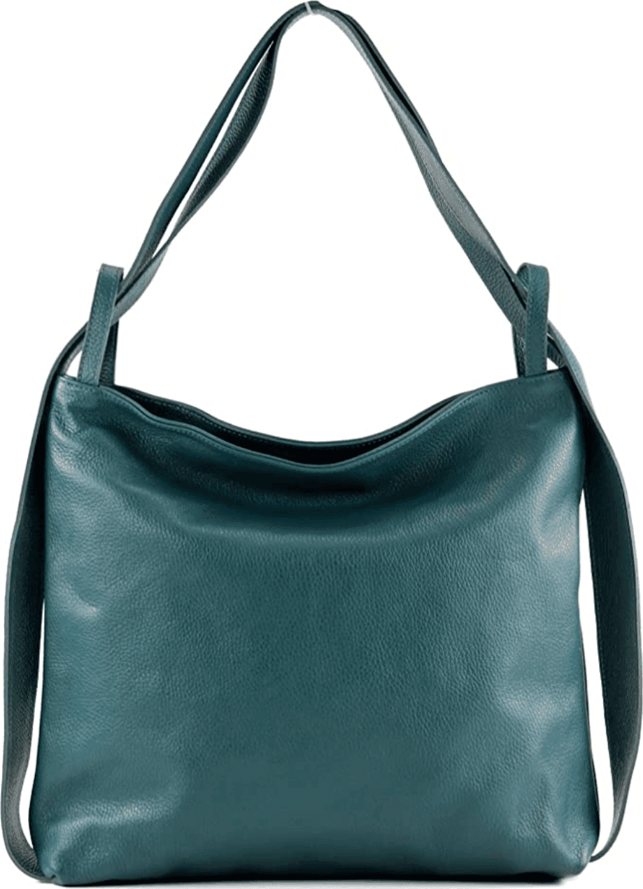 Modarno Shopper Zaino in Vera Pelle da donna 2in1 - 24