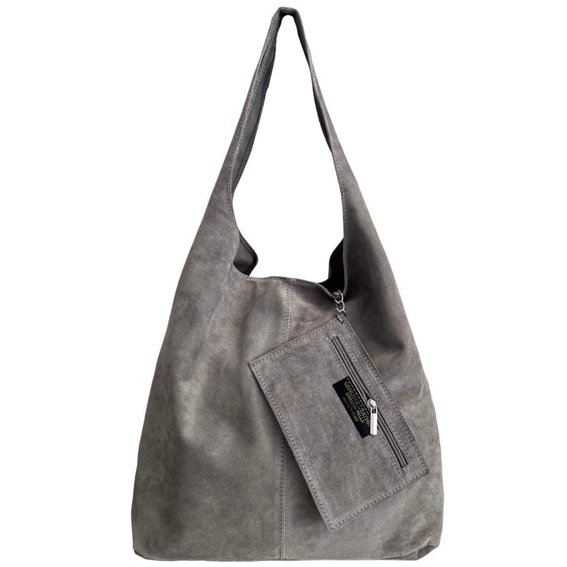Modarno Borsa a tracolla da donna in pelle scamosciata pochette, borsa a tracolla, shopper, da donna, in vera pelle - 36