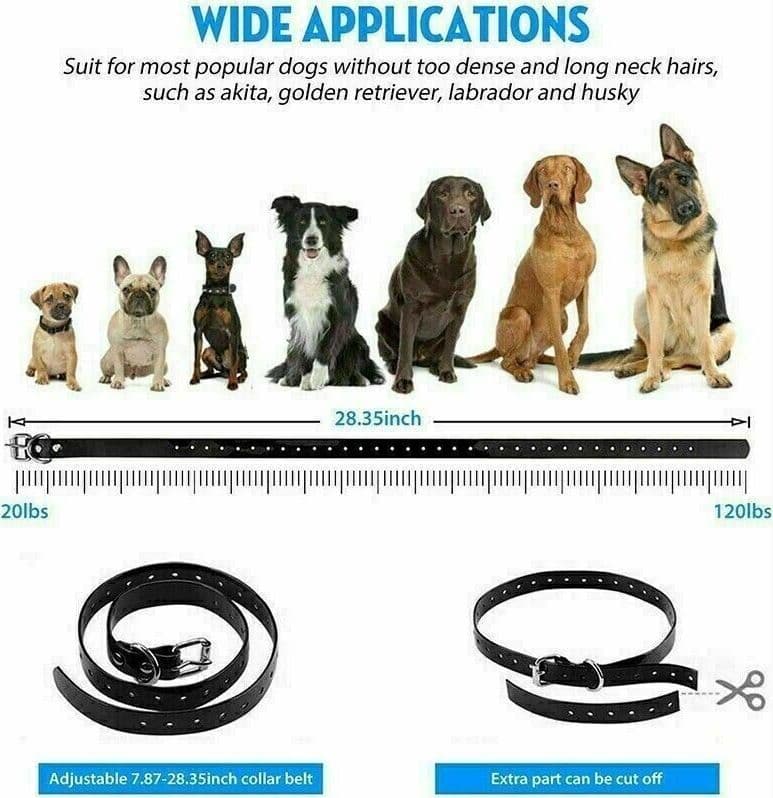 COLLARE 800M IMPERMEABILE TELECOMANDO CANI SCOSSA ELETTRICO ADDESTRAMENTO LCD - 10