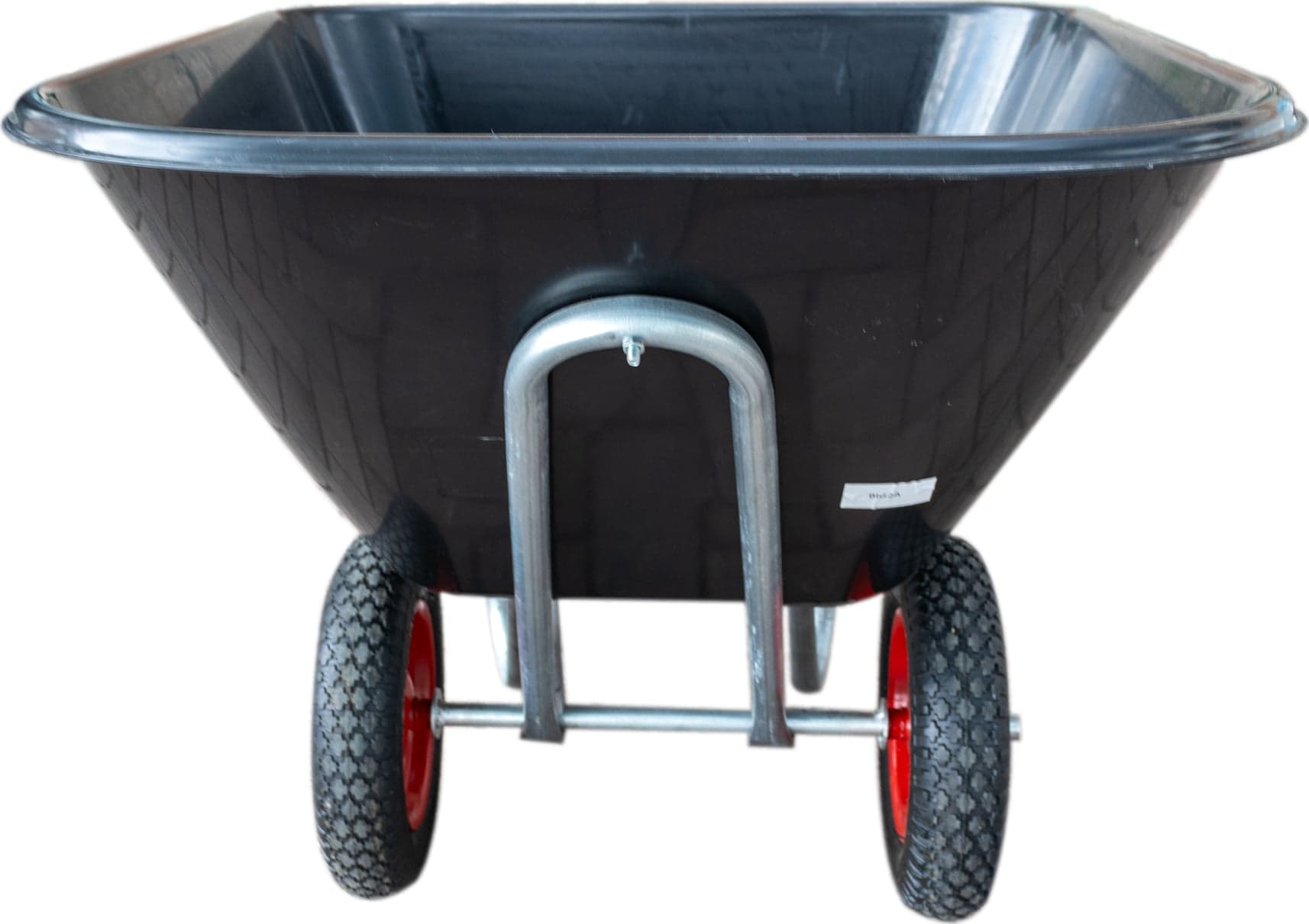 Carriola con vasca in plastica da 160 kg e due ruote da 3.8" - 3