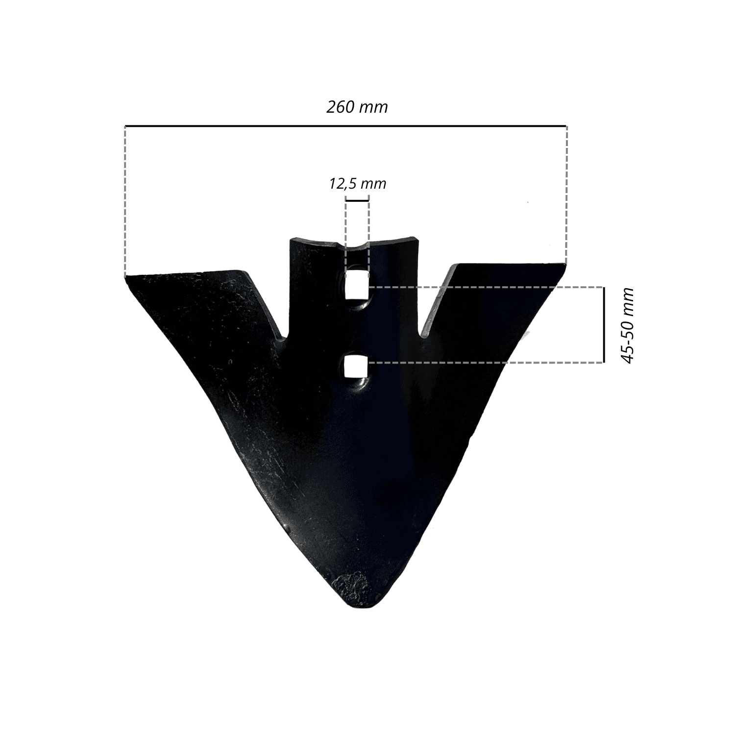 Vomere 260x200 centrale per molla quadra confezione da 2 pezzi - 4
