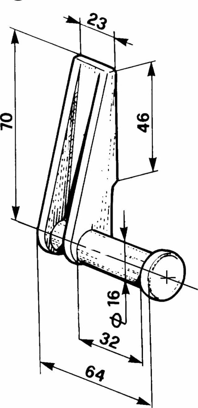 Cerniera posteriore leggera Ø 16mm destra confezione da 10 pezzi - 2