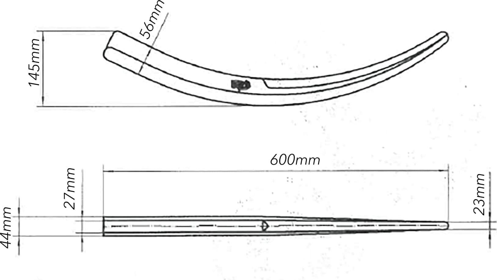 Dente per forcone super pesante lunghezza 600mm larghezza 56mm - 4