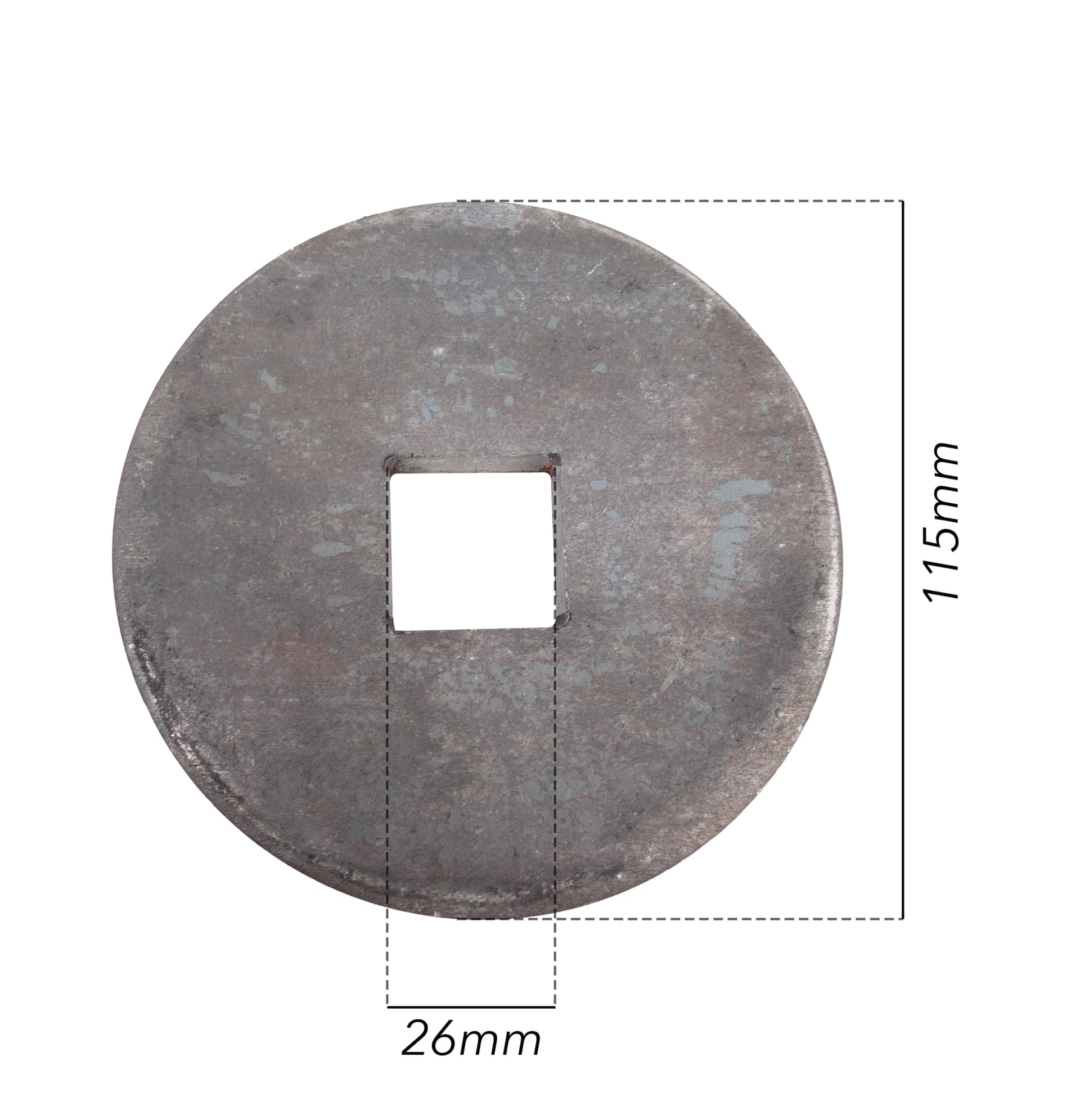 Flangia 115X10 foro quadro 26mm convessa - 4
