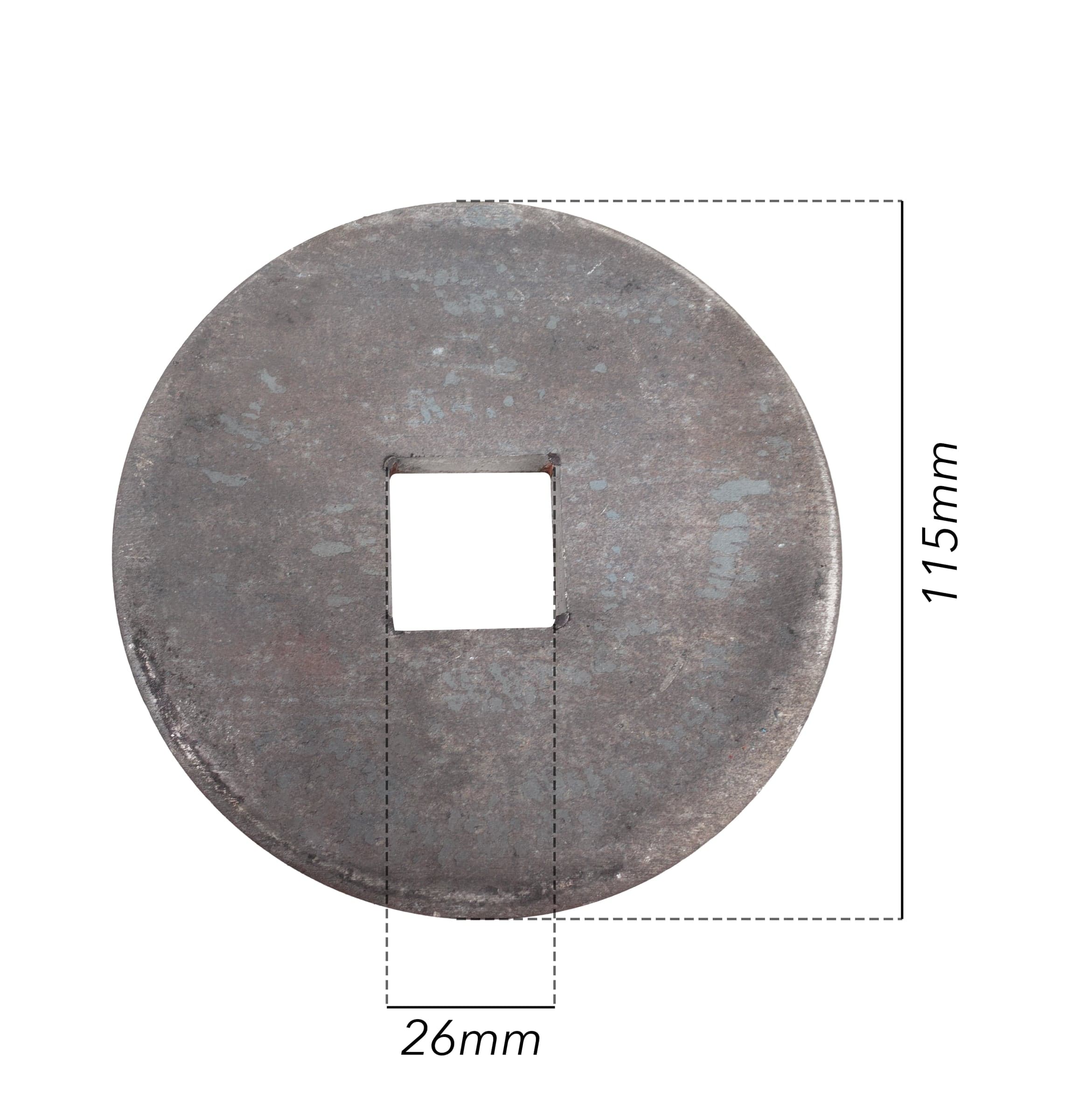 Flangia 115X10 foro quadro 26mm convessa - 4