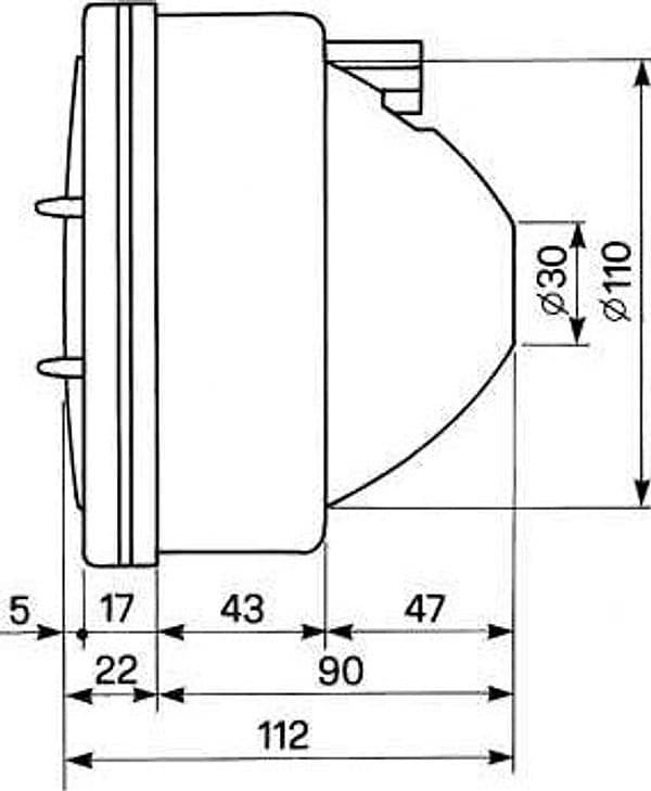 Proiettore per trattore dx/sx 140x140mm adattabile a Same Deutz-Fahr - 6