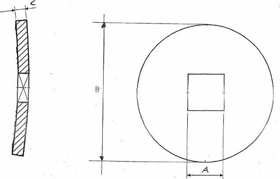 Flangia 145X10 foro quadro 31mm convessa - 5