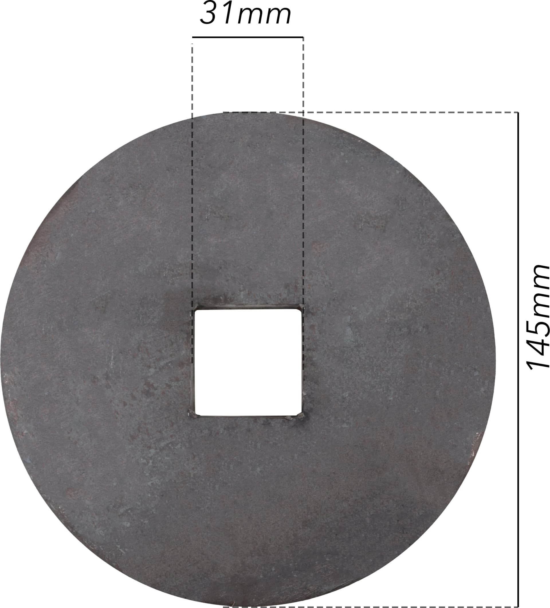 Flangia 145X10 foro quadro 31mm convessa - 3