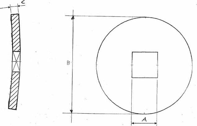 Flangia 145X10 foro quadro 31mm convessa - 5