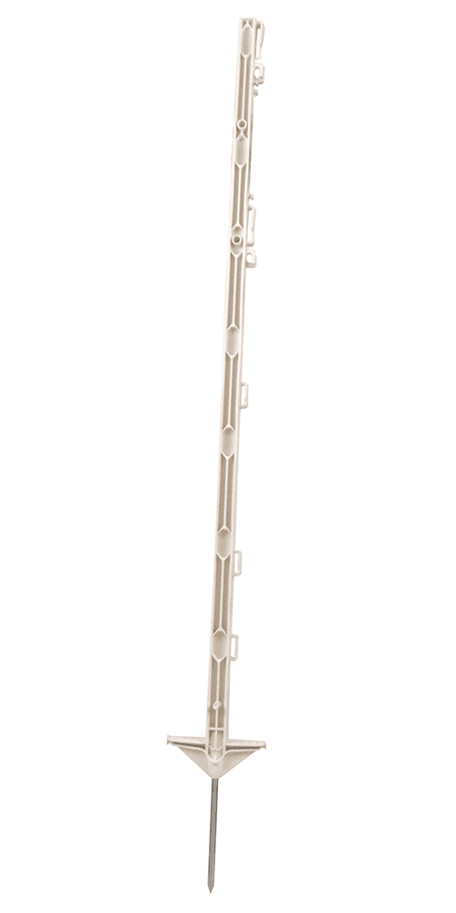 Paletto in plastica bianco con occhielli per corde e bande 156cm confezione da 20 pezzi