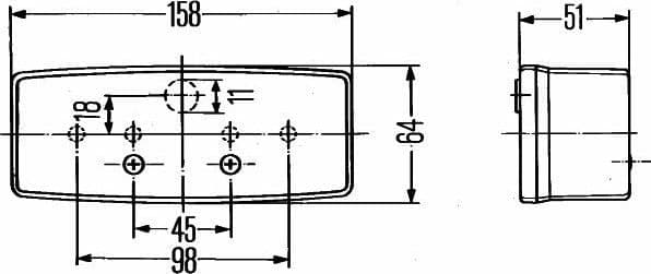 Fanale alogeno posteriore dx 158x51mm - 3