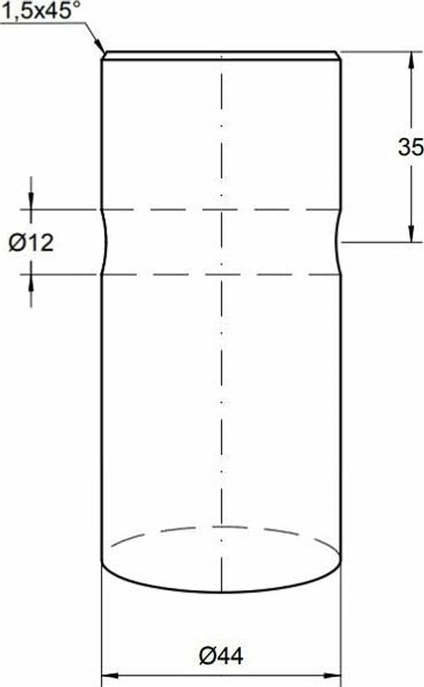 Punta forata per caricamento frontale ø 44x1250mm - 3