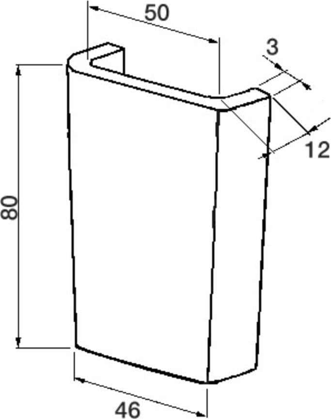 Supporto per leva freno 80X40mm confezione da 5 pezzi - 2