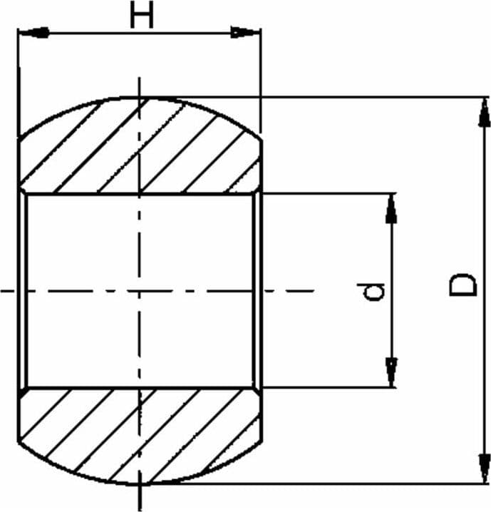 Rotula per ganci inferiori Ø 56x35mm con foro Ø 22mm - 2
