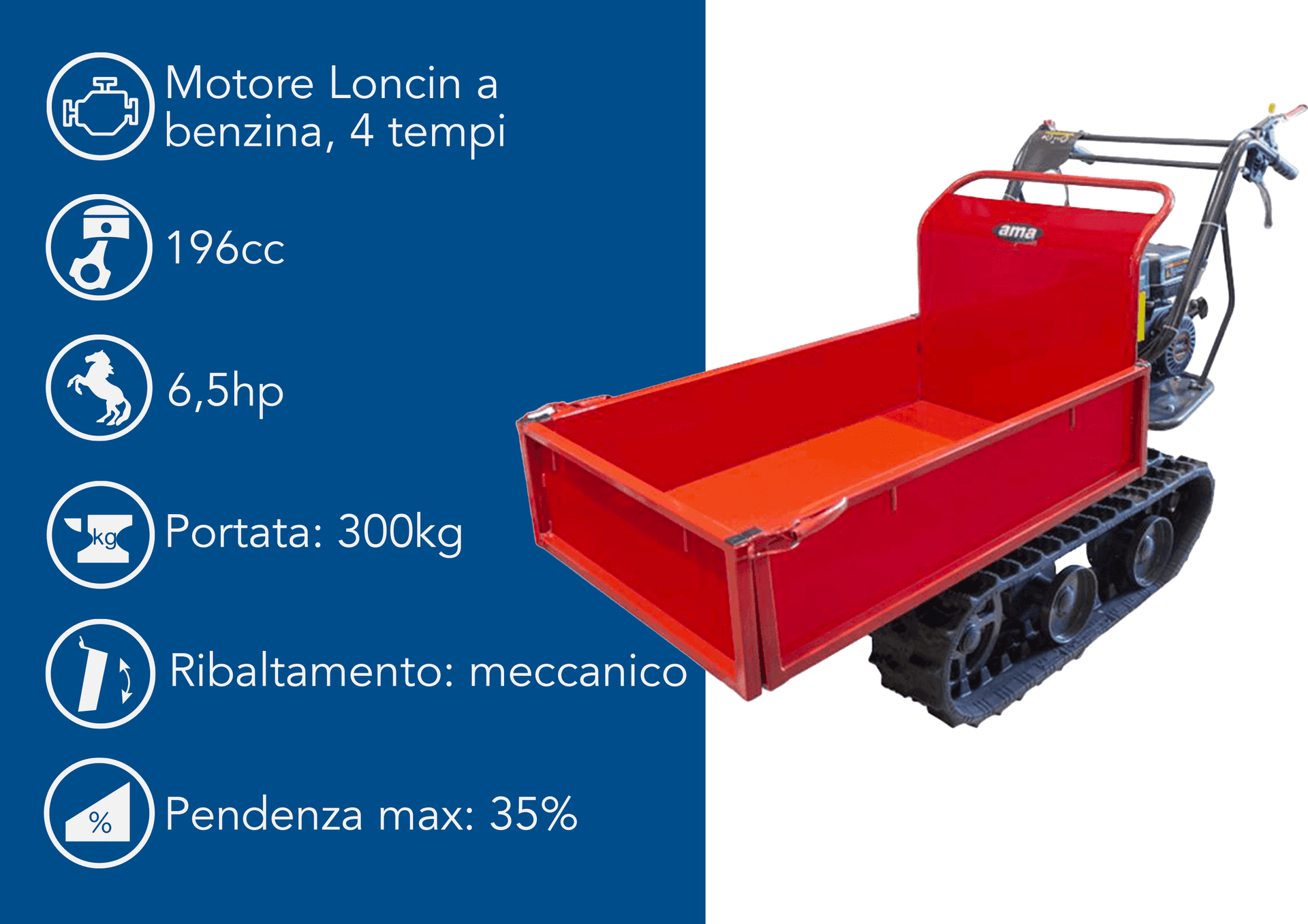 Motocarriola cingolata TAG 300T - 8