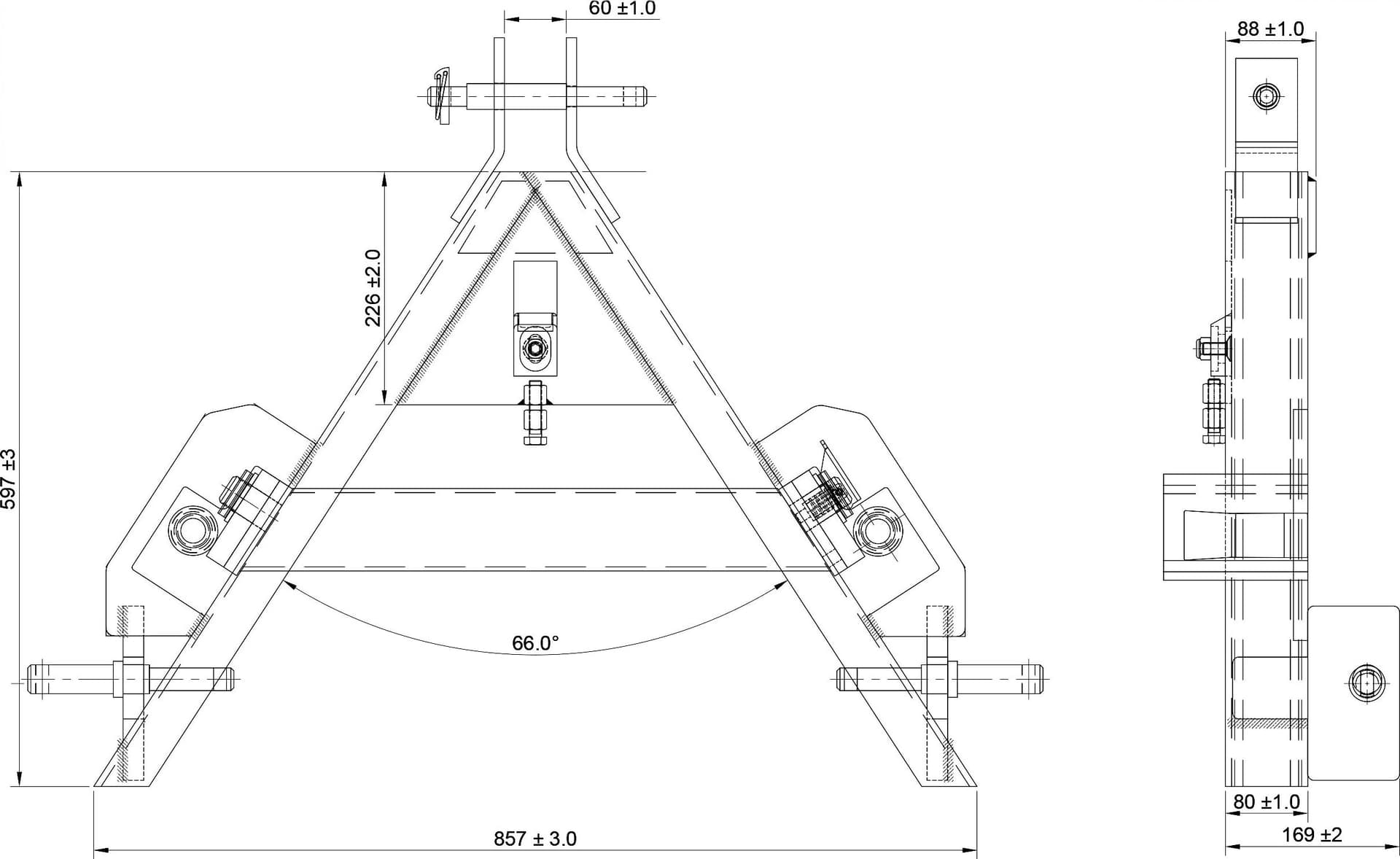 Triangolo per trasporto rotoballe - 3
