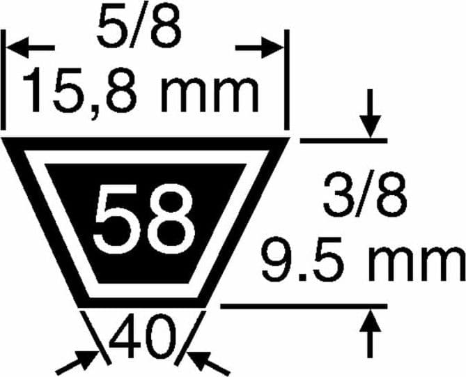 Cinghia trapezoidale 5L 53" - 4