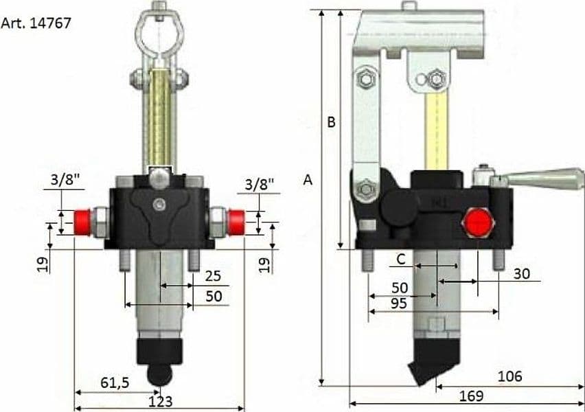 Pompa a mano doppio effetto 25cc senza serbatoio - 2
