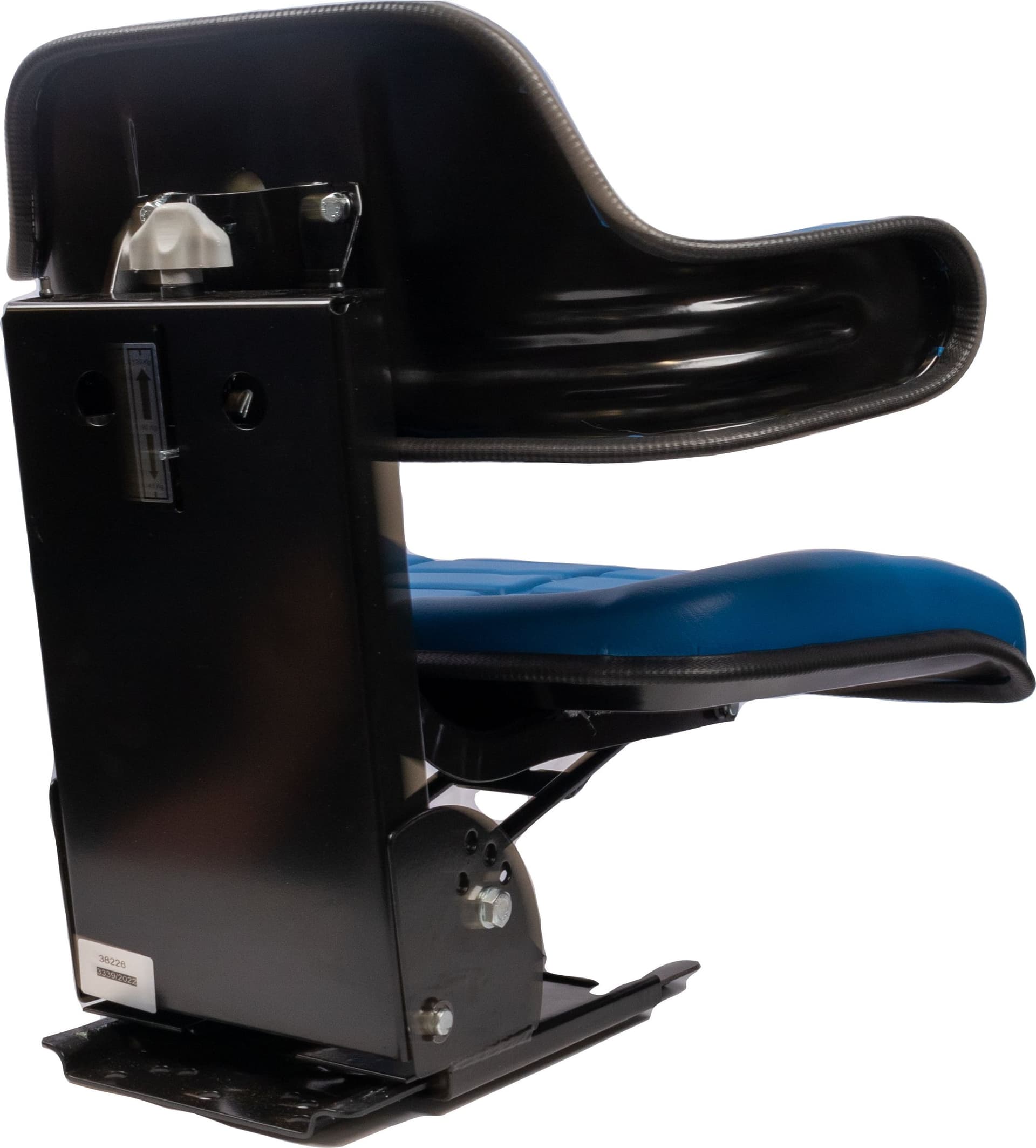 Sedile avvolgente in sky blu con sospensione meccanica - 3