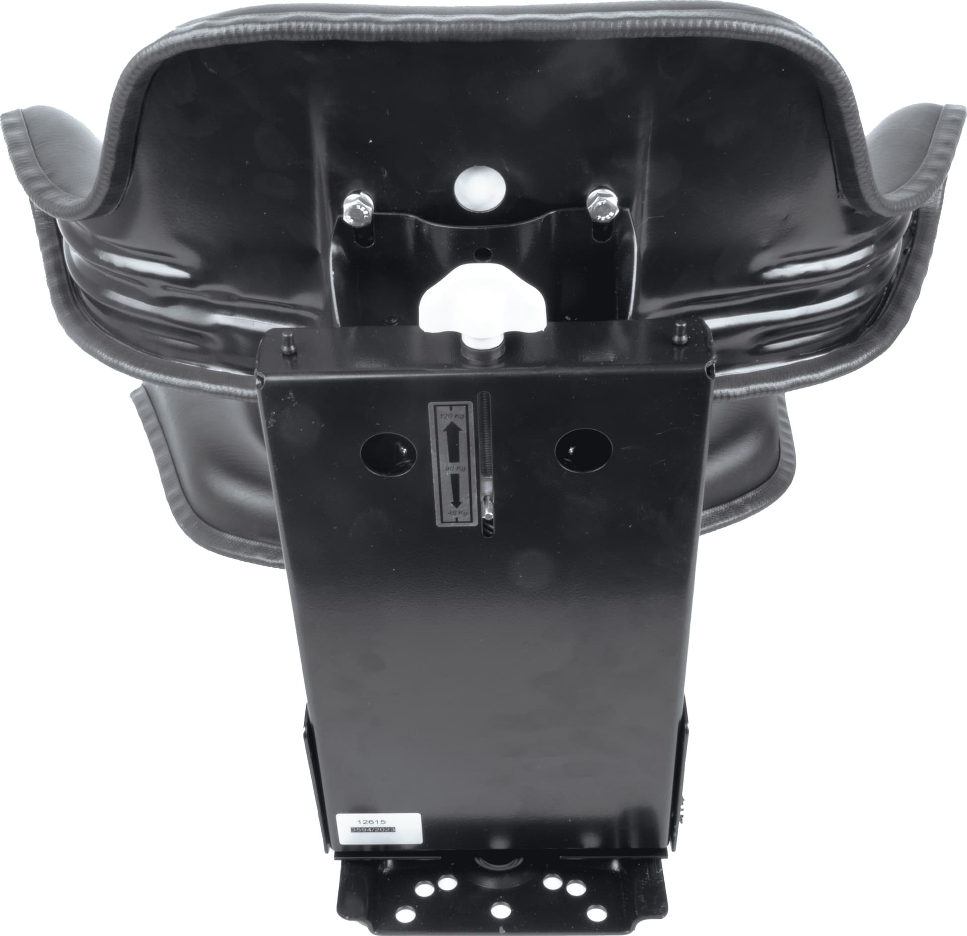 Sedile avvolgente con molleggio in sky nero larghezza 590mm - 3