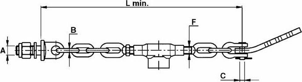 Catena imbrigliamento 2+2 adattabile a Landini 1424000M91 - 2
