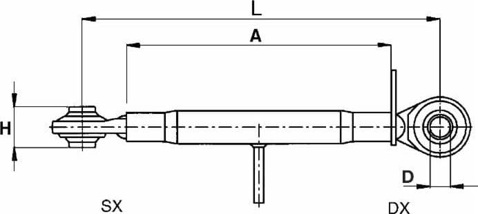 Terzo punto meccanico cat. II M27x3 lunghezza 300-430mm - 2