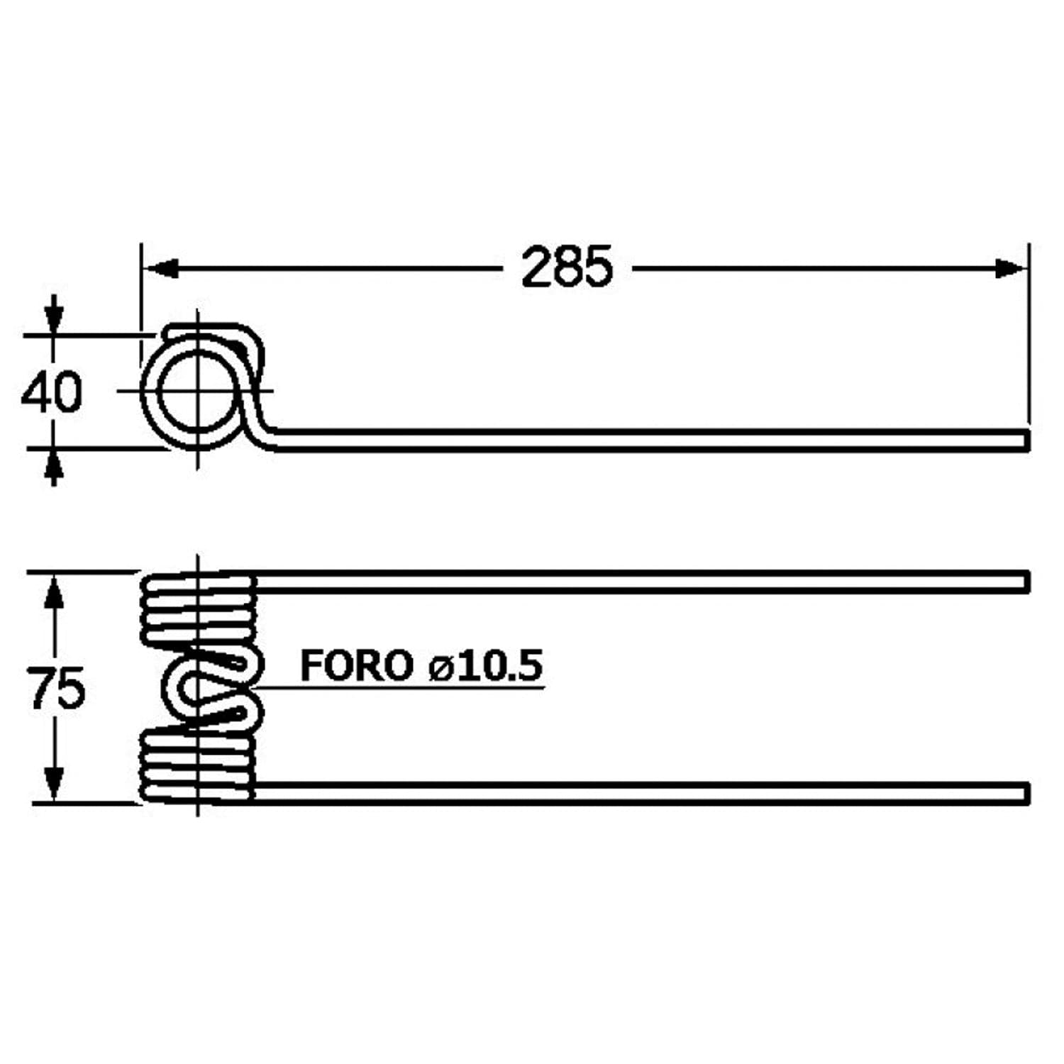 Dente Ranghinatore L 285 Filo 5,8 Fort F3/67, Ima la Rocca confezione da 5 pezzi - 2