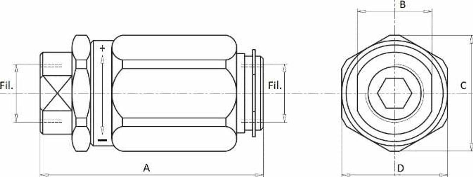 Valvola di strozzamento bidirezionale da 1/4" - 3