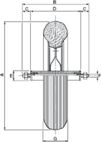 Ruota pneumatica 3,50/8" con cerchio in nylon - 2