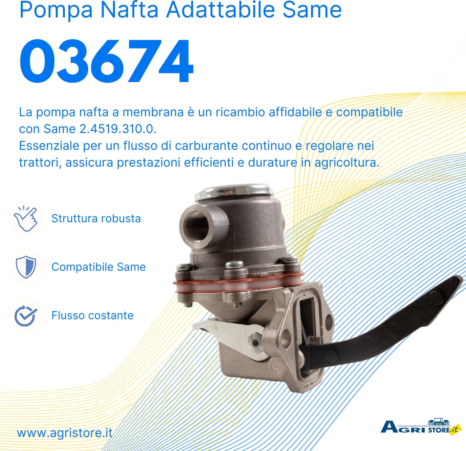 Pompa nafta a membrana adattabile Same 2.4519.310.0 - 6