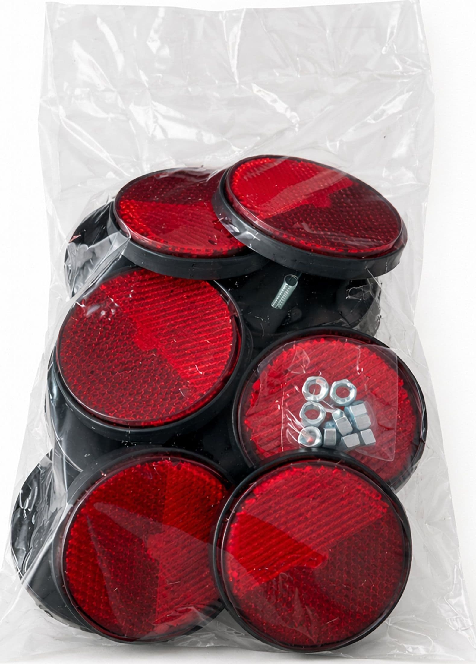 Catarifrangente con vite M5 rosso Ø 60mm confezione da 10 pezzi - 2