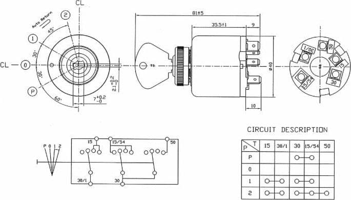 Quadro d'avviamento con accensione luci compatibile Cobo 14111000 - 8
