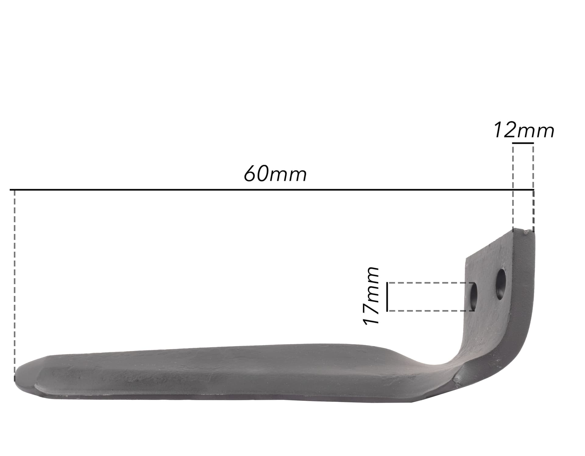 Dente dx per erpice lunghezza 280mm larghezza 90mm - 5