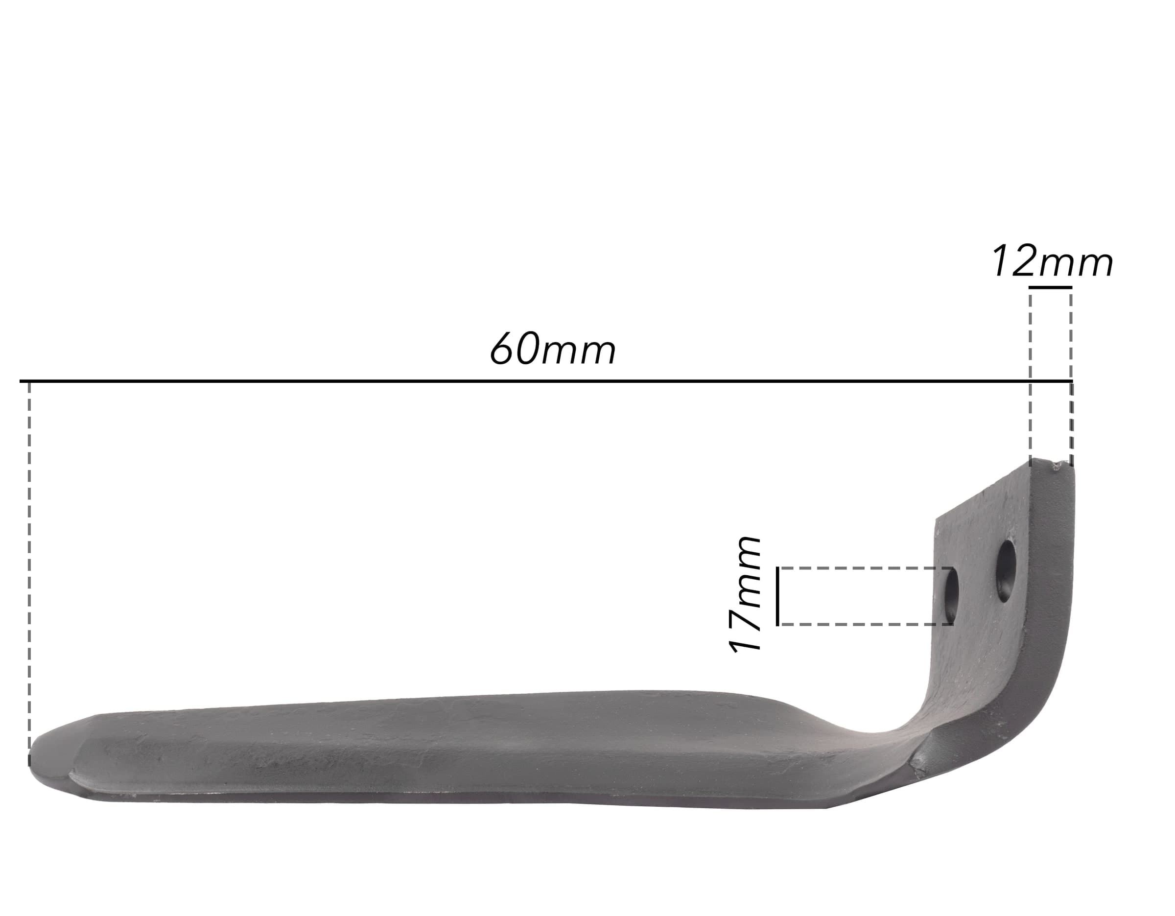 Dente dx per erpice lunghezza 280mm larghezza 90mm - 5