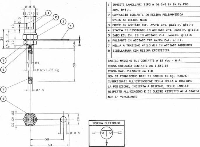 Interruttore meccanico con molla per luce stop confezione da 2 pezzi - 3