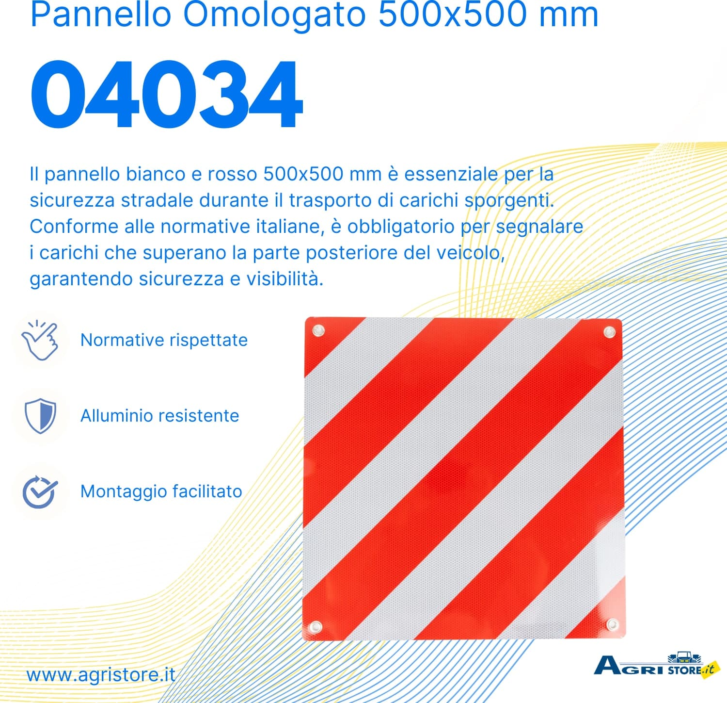 Pannello omologato per carichi sporgenti Italia - 6