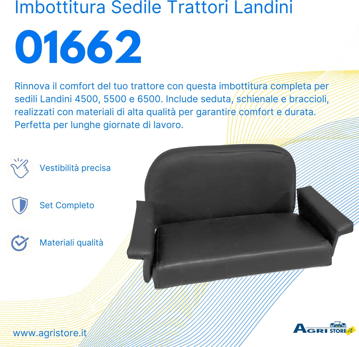 Imbottitura per sedili adattabile a trattori Landini 4500, 5500 e 6500 - 6
