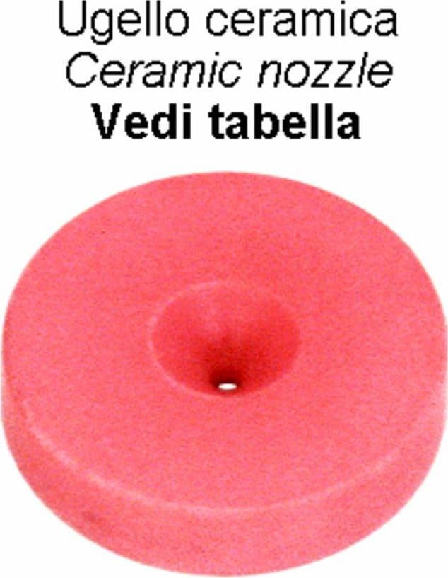 Ugello in ceramica AMT Ø 15x3 con foro Ø 1,2mm confezione da 15 pezzi