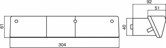 Fanale posteriore alogeno sx 305x62mm confezione da 2 pezzi - 5