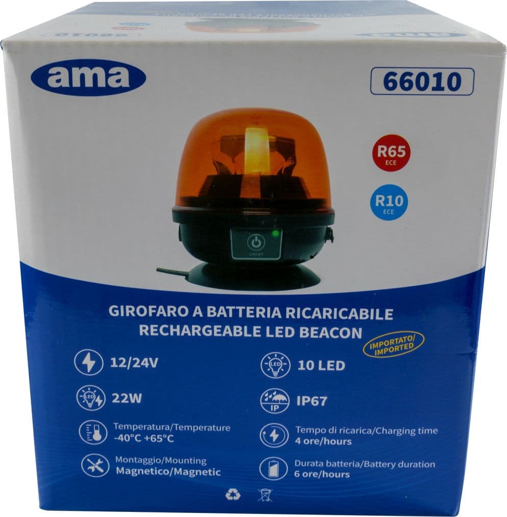 Lampeggiante LED a batteria 12-24V 28W - 6