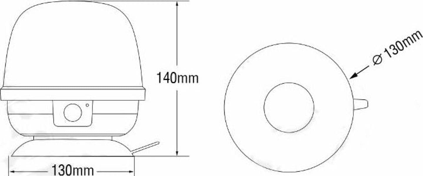 Lampeggiante LED a batteria 12-24V 28W - 8