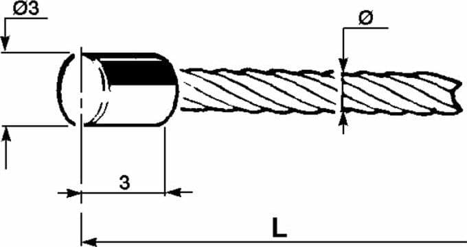 Filo acceleratore ø 1,2mm con lunghezza 2500 mm confezione da 10 pezzi - 2