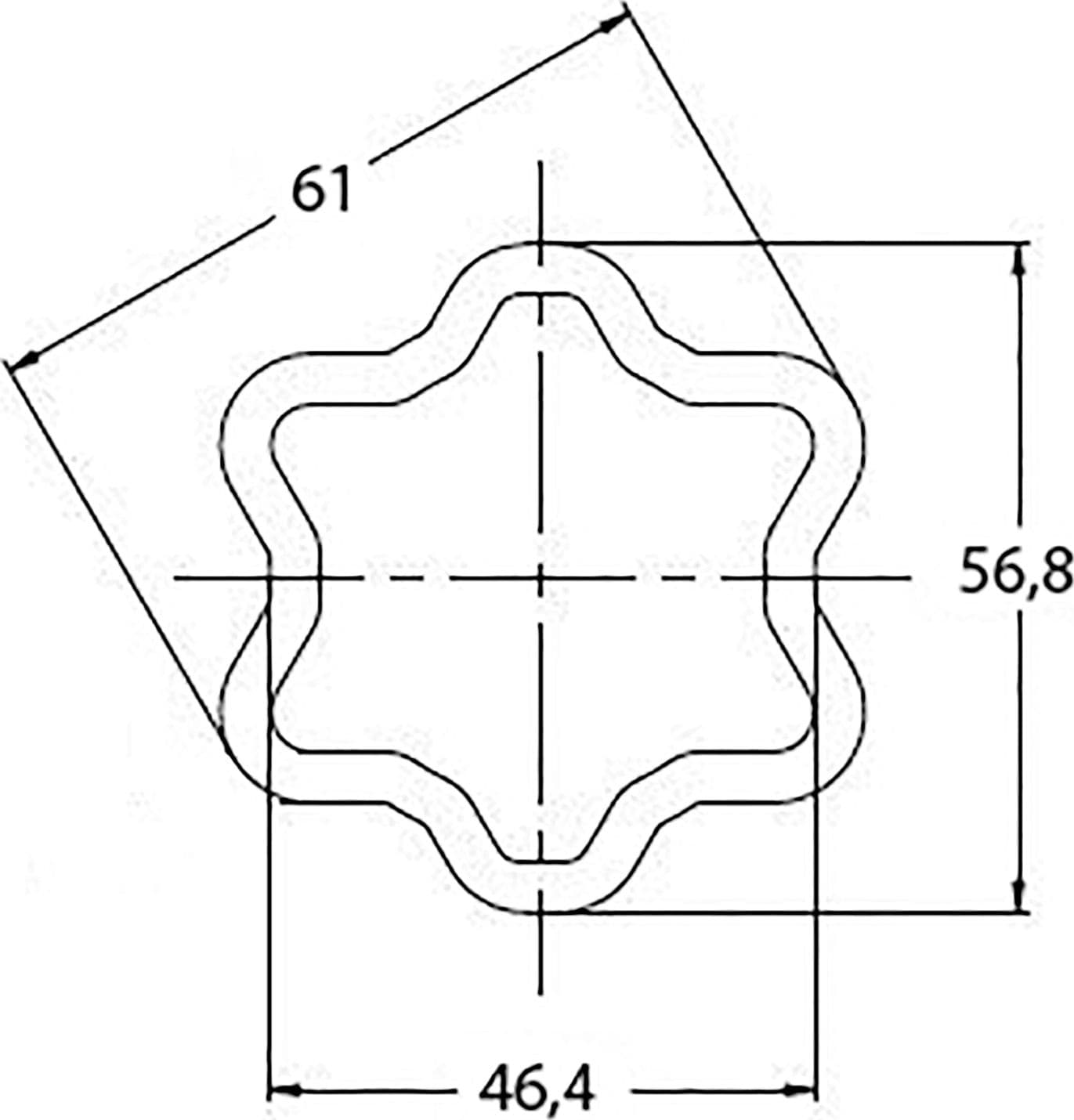 Tubo cardanico esterno a stella tipo s5 lunghezza 3mt adattabile a Walterscheid lunghezza di 3 metri - 2