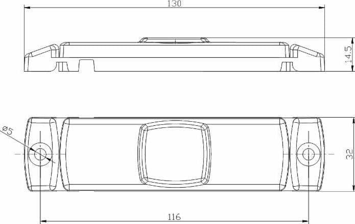 Fanale di ingombro a LED rosso 12-36V confezione da 2 pezzi - 4