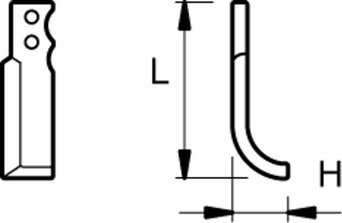 Zappa sx L 190,H 80,foro 10,5 confezione da 5 pezzi - 5