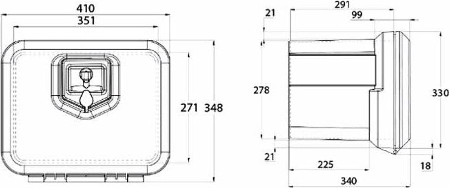 Cassetta porta attrezzi in plastica 410x348x340mm - 2